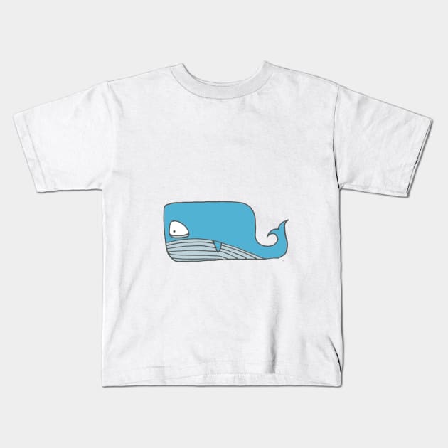 Bud The Blue Whale Kids T-Shirt by Bollocks